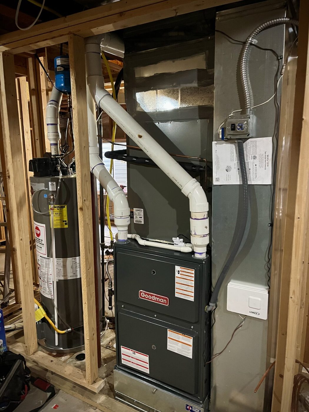 High-efficiency Goodman furnace installation