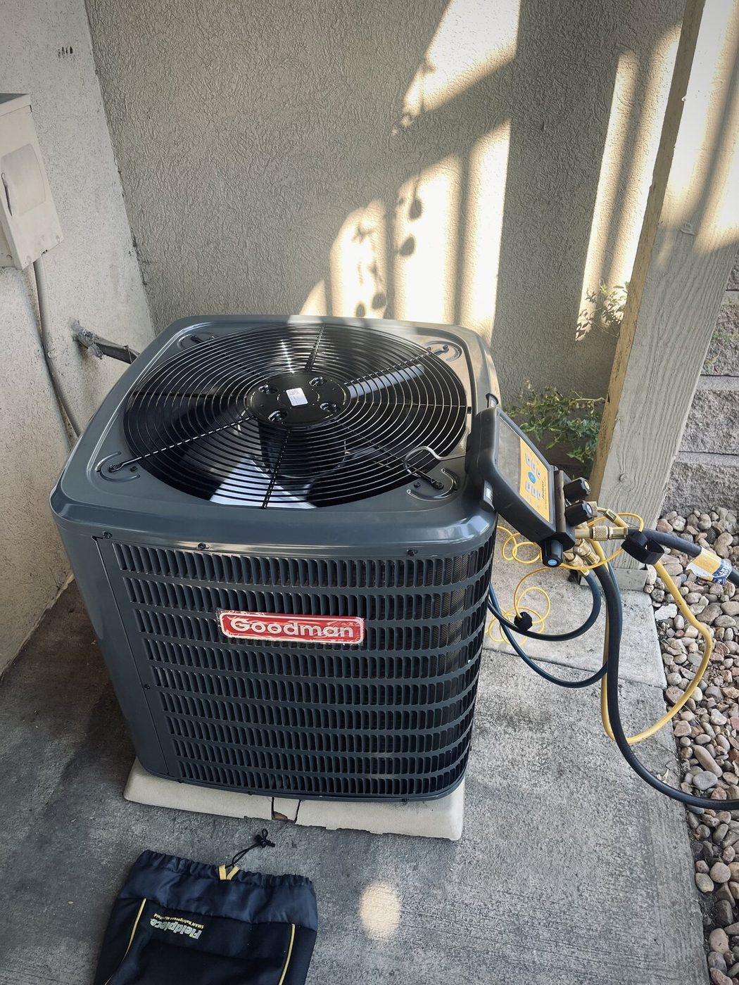 Goodman AC unit installation by M&M HVAC